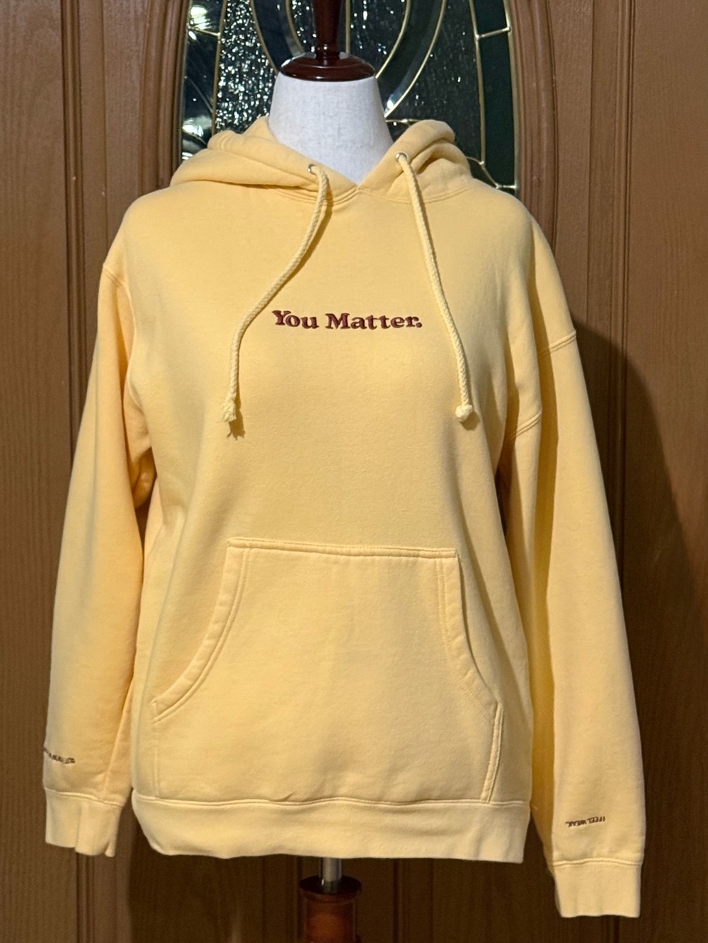 “You Matter” - Gold Hoodie Sweatshirt by Demetrius Harmon - Size M